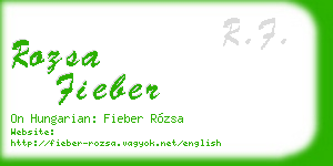 rozsa fieber business card